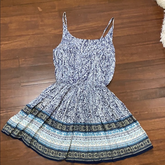 Flared printed summer dress - Picture 2 of 2